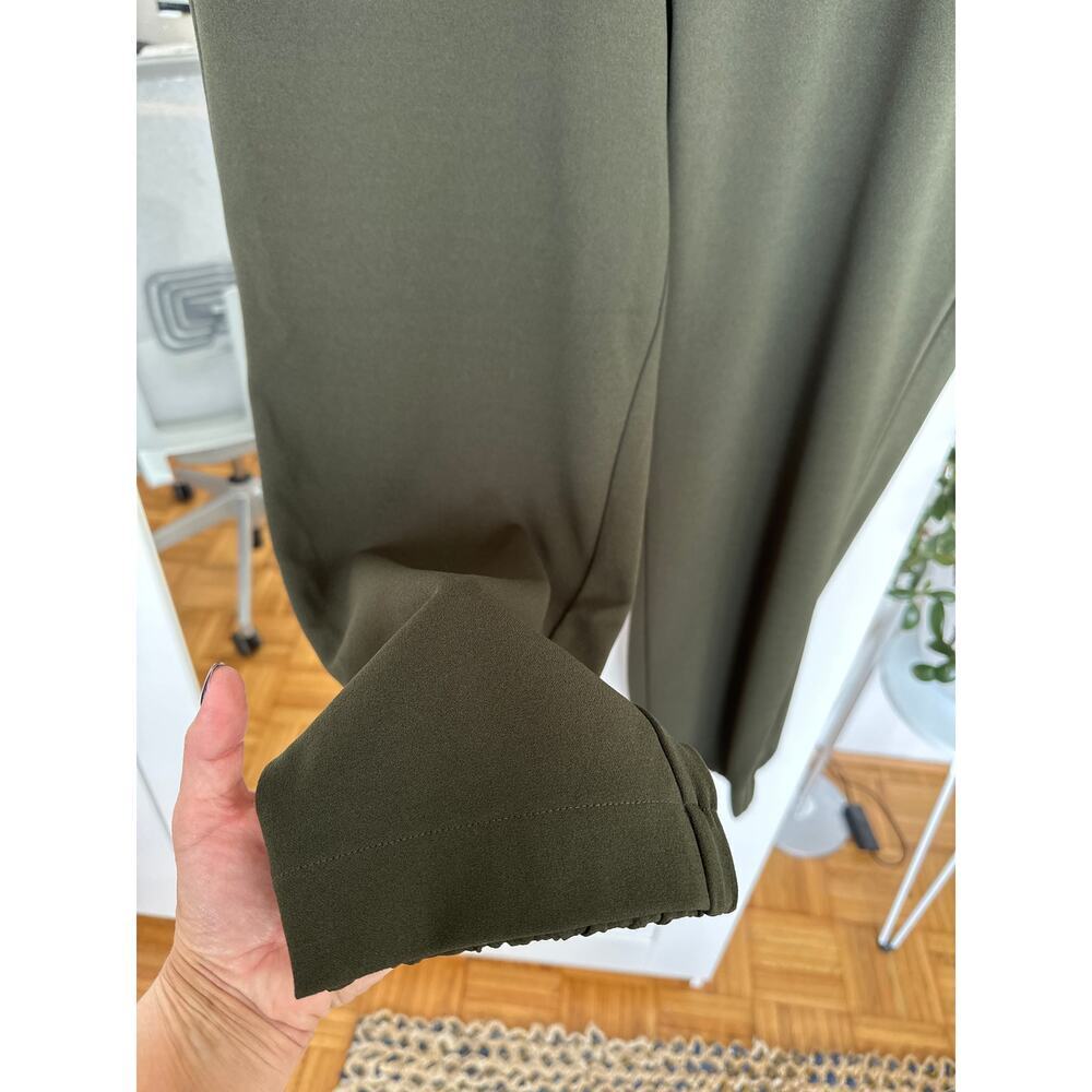 Loft Women's Olive Green Pull-On Stretch Tapered Jogger Dress Pants, Size XL,EUC - Picture 2 of 6
